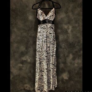 Jessica McClintock Zebra Prom Dress